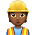 👷🏾 construction worker: medium-dark skin tone display on Apple